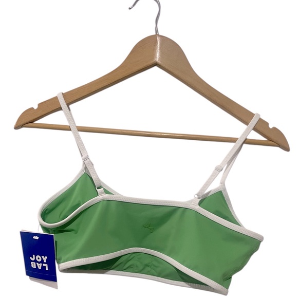 JoyLab Women's Piped Green Sports Bra - Picture 3 of 3
